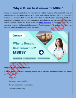 Why is Russia best known for MBBS?