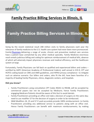 Family Practice Billing Services in Illinois, IL