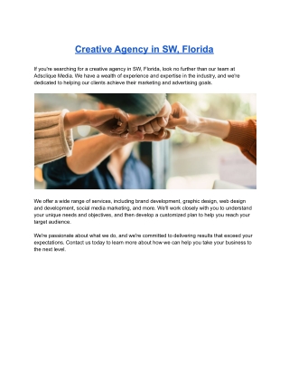 Creative Agency in SW, Florida