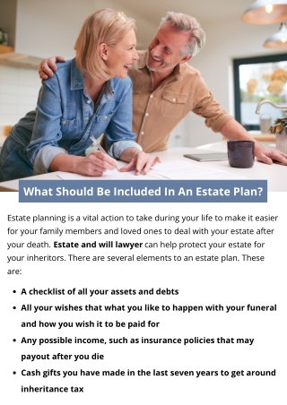 What Should Be Included In An Estate Plan?