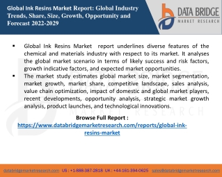 Ink Resins Market  report