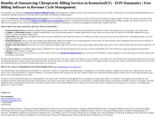 Chiropractic Billing Services in Kentucky