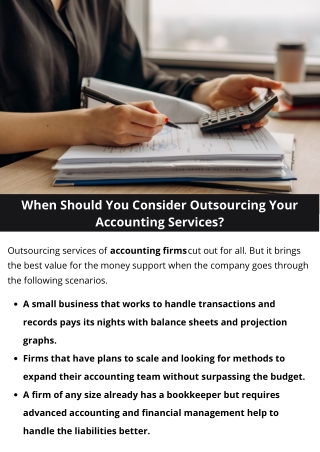 When Should You Consider Outsourcing Your Accounting Services?