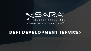 Decentralized finance Services