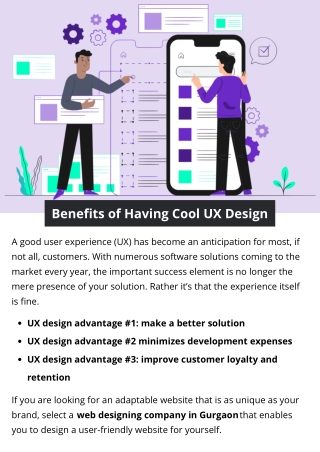 Benefits of Having Cool UX Design