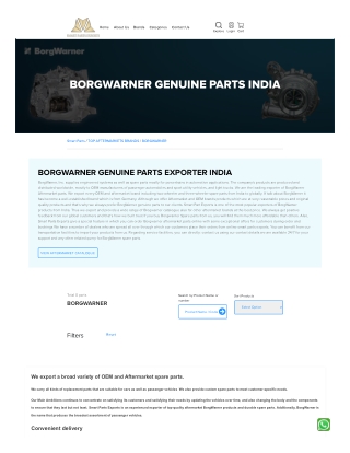 BorgWarner Genuine Parts-A Genuine Supplier For An Aftermarket spare parts
