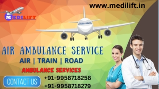 Medilift Air Ambulance Service in Bangalore and Varanasi