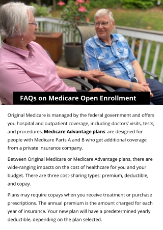 FAQs on Medicare Open Enrollment