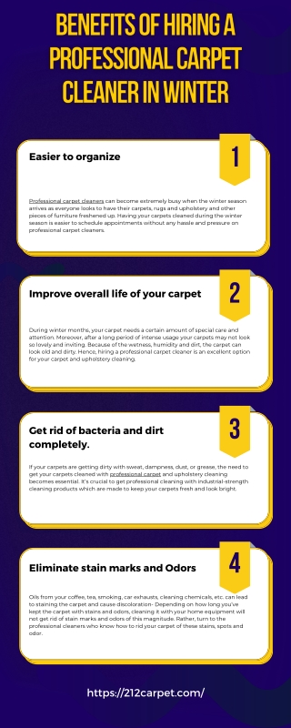 Benefits of Hiring a Professional Carpet Cleaner in winter