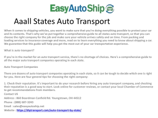 Aaall States Auto Transport