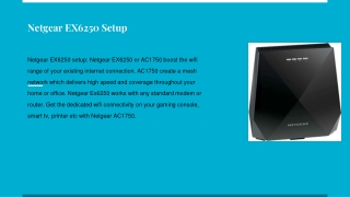 Netgear EX6250 Firmware Update