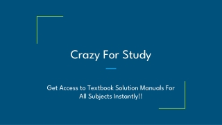 Textbook Solutions | Crazy For Study