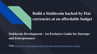 Stablecoin Development - An Exclusive Guide for Startups and Entrepreneurs