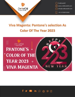Viva Magenta Is Chosen By Pantone As The Year's Color For 2023