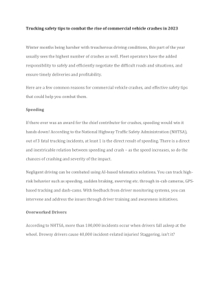Trucking safety tips to combat the rise of commercial vehicle crashes in 2023