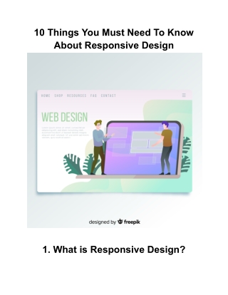 10 Things You Must Need To Know About Responsive Design