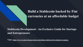 Stablecoin Development - An Exclusive Guide for Startups and Entrepreneurs