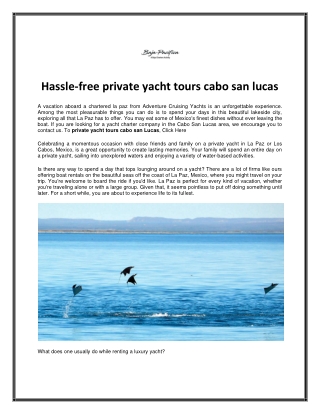 Hassle-free private yacht tours cabo san lucas (1)