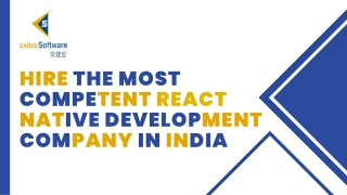 Hire The Most Competent React Native Development Company In India- axiusSoftware