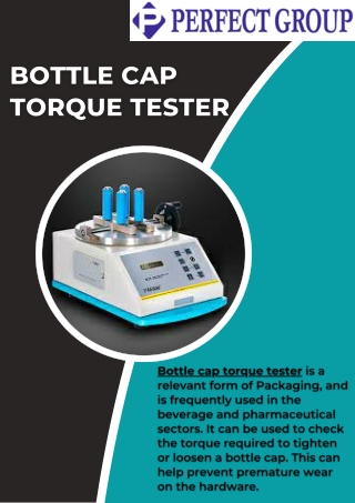 Bottle cap torque tester | Perfectgroupindia