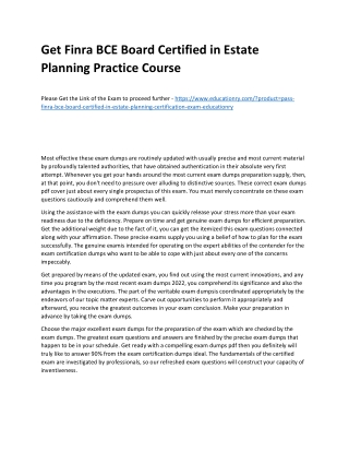 Finra BCE Board Certified in Estate Planning