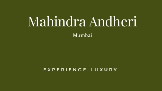 Mahindra Andheri Mumbai PDF