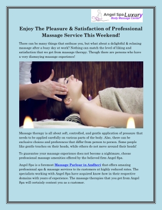 Massage Parlour in Andheri