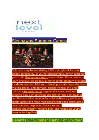 Sleepaway Summer Camps (1)