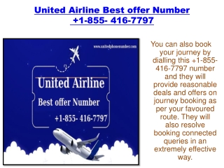 United Airline  1[[855]] 416-7797 Best offer Number.