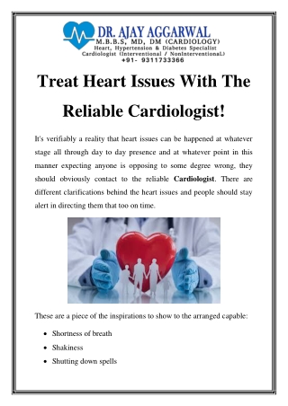 Cardiologist in Delhi Call-9312233366