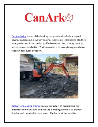 Asphalt landscaping ottawa| CanArk