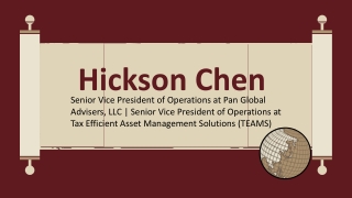 Hickson Chen - An Articulate Communicator