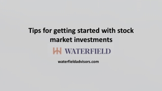 Tips for getting started with stock market investments