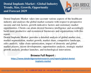 Dental Implants Market Report