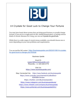 14 Crystals for Good Luck to Change Your Fortune