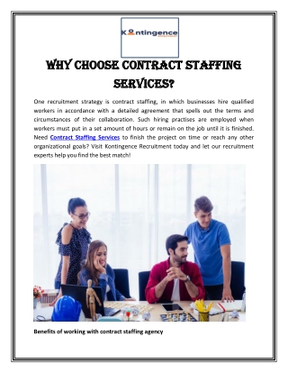 Why Choose Contract Staffing Services