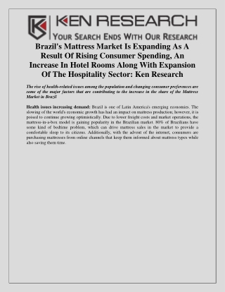 Funds Raised Startups Mattress Brazil - Ken Research