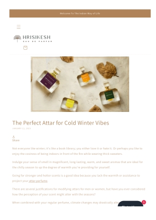 The Perfect Attar for Cold Winter Vibes