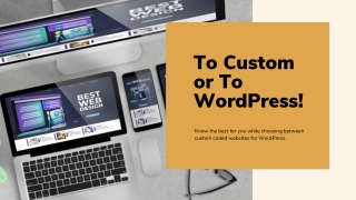 Custom Coded or WordPress theme based site