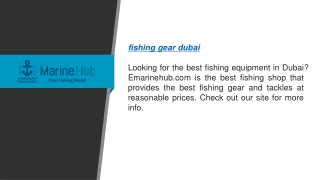 Fishing Gear Dubai  Emarinehub.com