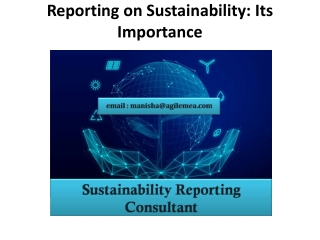 Reporting on Sustainability: Its Importance