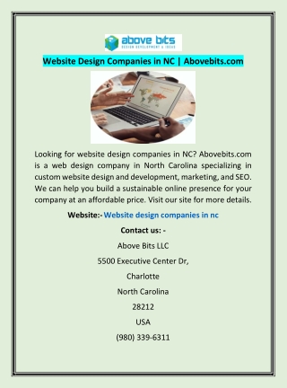 Website Design Companies in NC | Abovebits.com