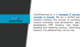 Managed It Service Provider in Canada  Cloud7itservices.ca