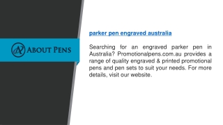 Parker Pen Engraved Australia  Promotionalpens.com.au