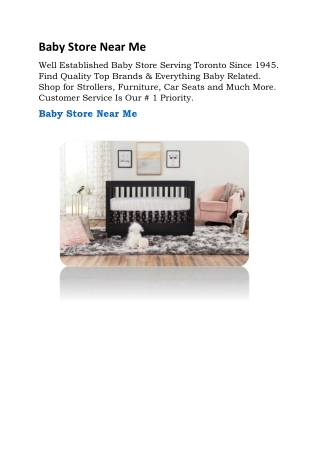 Baby Store Near Me