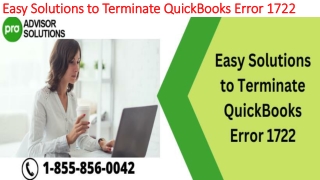 Simple step by step guide to resolve QuickBooks Error 1722