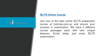 Join Best IELTS Course Online - Tutorssa.com.au