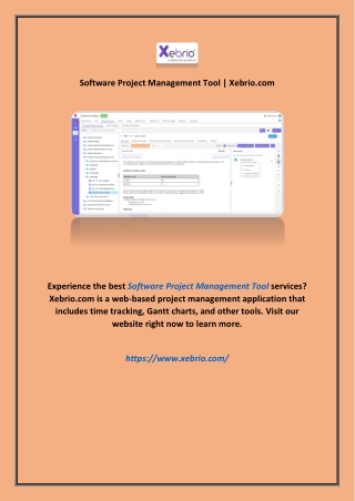 Software Project Management Tool | Xebrio.com