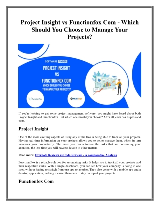 Project Insight vs Functionfox Com - Which Should You Choose ?