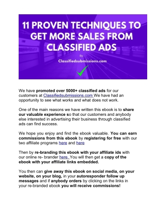 List Of Working Free Classified Ad Sites